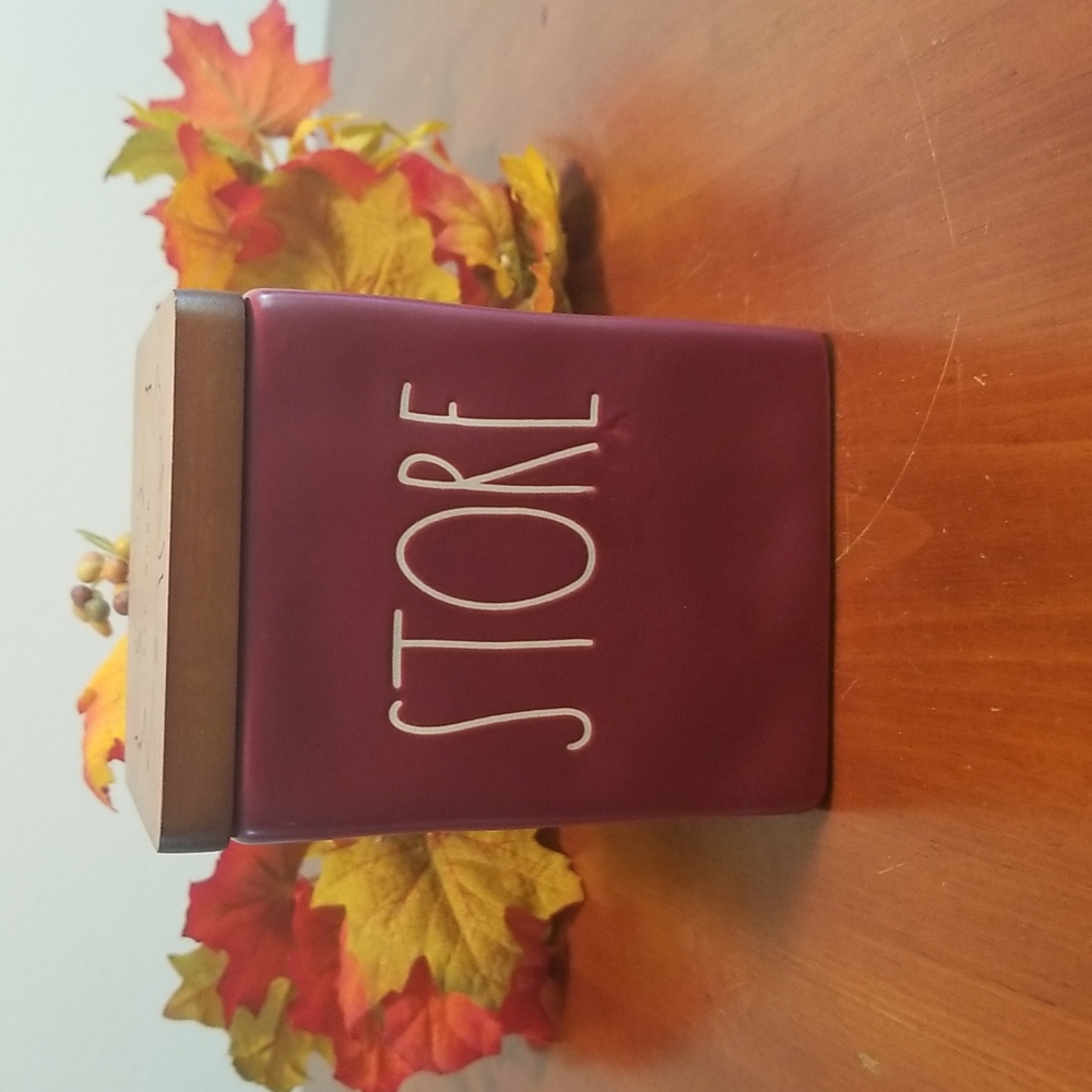Rae Dunn Store canister with wooden lid